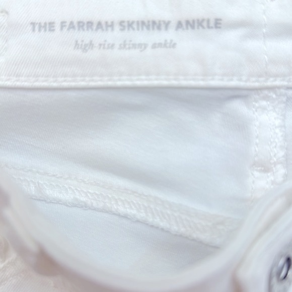 Women’s White Adriano Goldschmied Distressed Farrah Skinny Ankle Jeans Size 28 - Picture 8 of 10